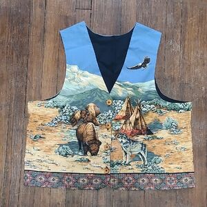 Wildlife Print Western Vest